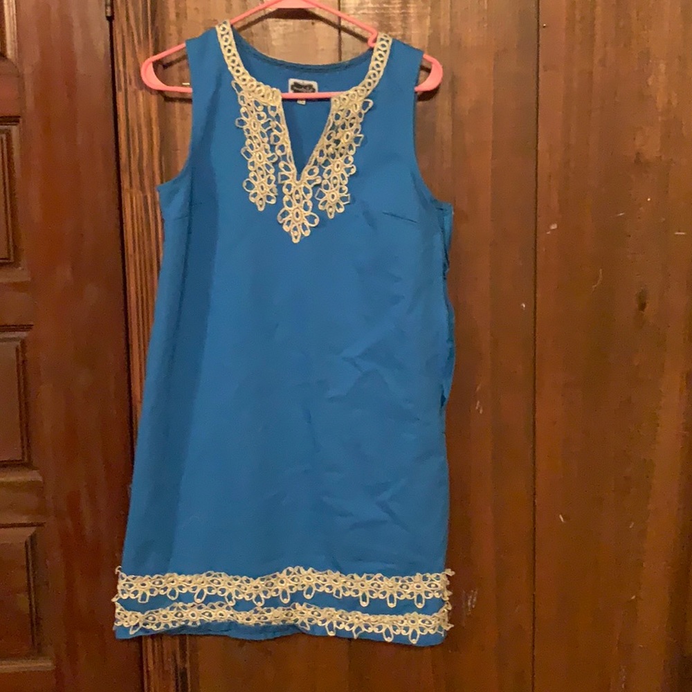 Mud pie shift dress size Medium blue